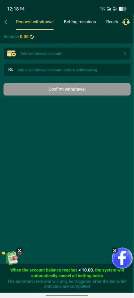 K6 Club Game Withdraw