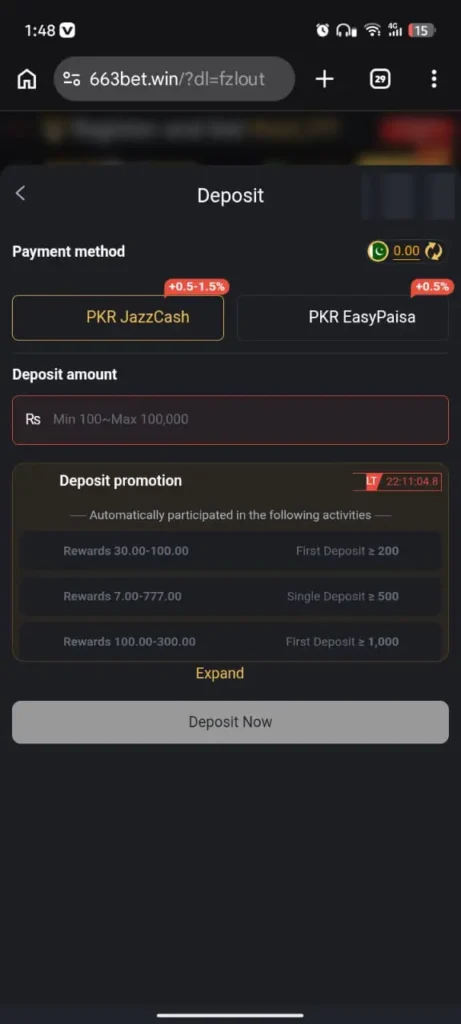 663Bet Game give you wellcome bounes
