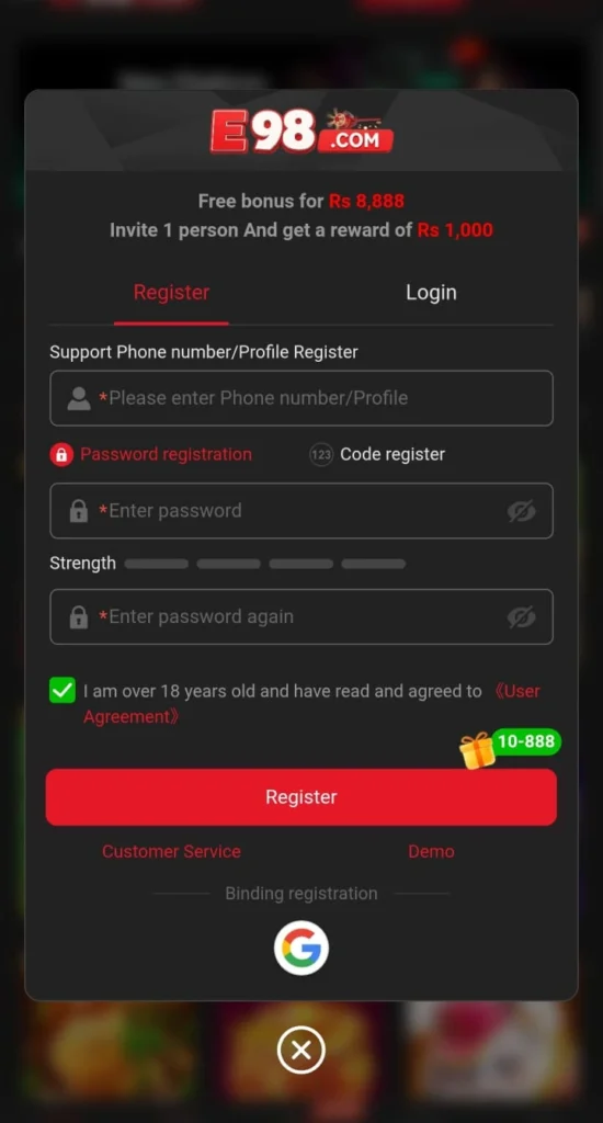E98 Game Apk